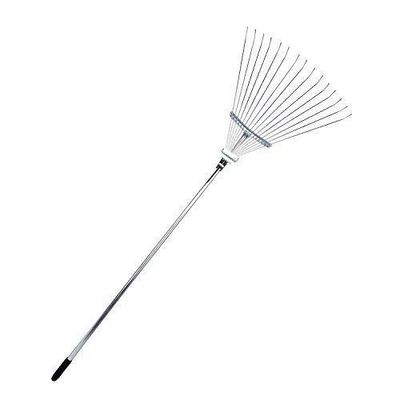 Gegalvaniseerde 58,3 inch verstelbare metalen rek gereedschap voor de tuin gazon blad zorg en onderhoud