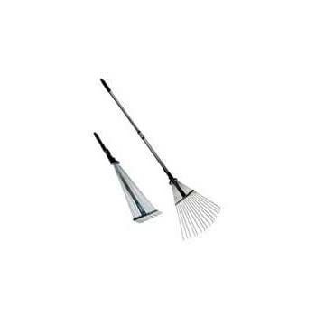 Gegalvaniseerde 58,3 inch verstelbare metalen rek gereedschap voor de tuin gazon blad zorg en onderhoud