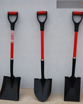 Op maat gemaakte ondersteuning 28 inch ronde punt schop met glasvezel handvat en D plastic greep