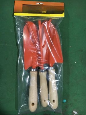 Essentiële tuingereedschapsset 3pcs houten handgreep mini-schaaf/raak/spade voor bloemplanten