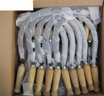 45 cm niet-gecoate stalen sikkel voor tuinbouw Landbouw oogst Houten handvat