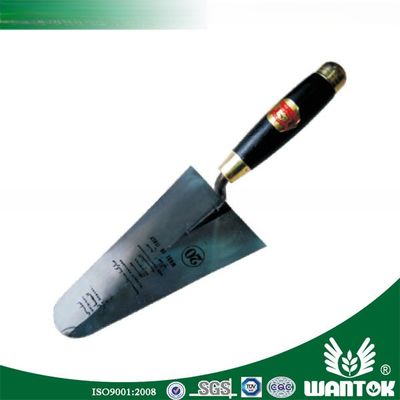 Handgereedschap bouwgereedschap gesmeed staal houten handvat bakstenen troffel